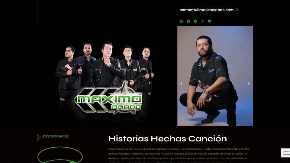 Página de inicio de Grupo Máximo Grado