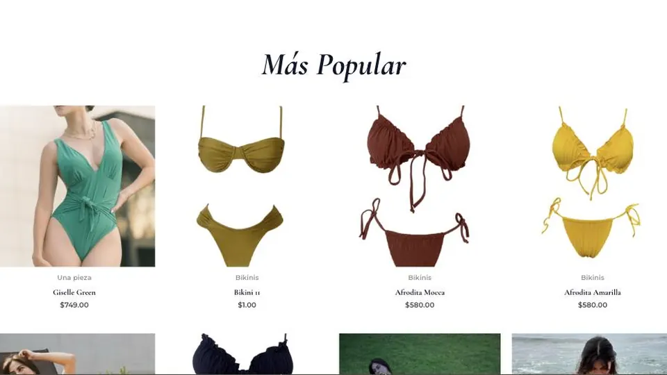 Página de inicio de Musa Beachwear