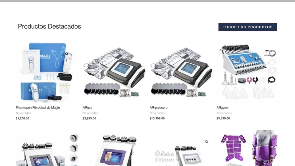 Página de inicio de Spa Más