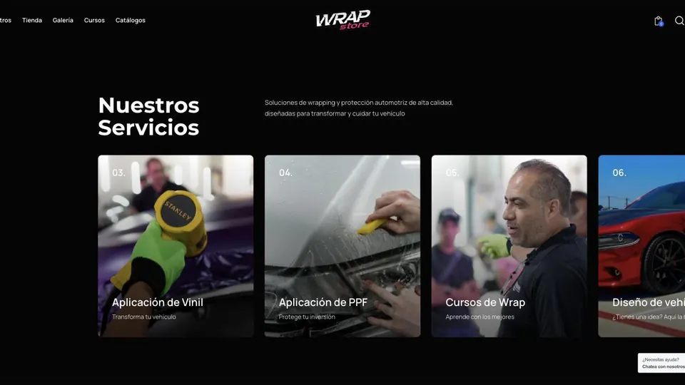 Página de inicio de WrapStore